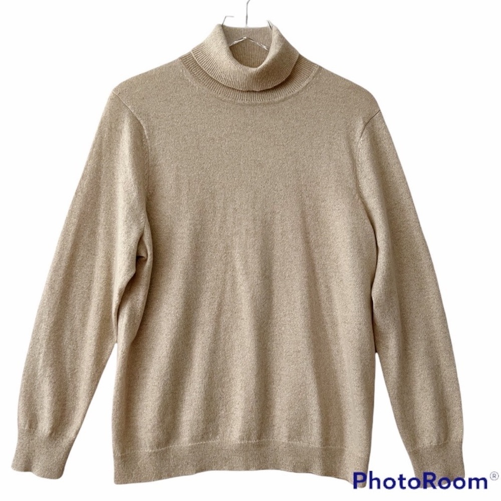 Talbots Beige Turtleneck Sweater